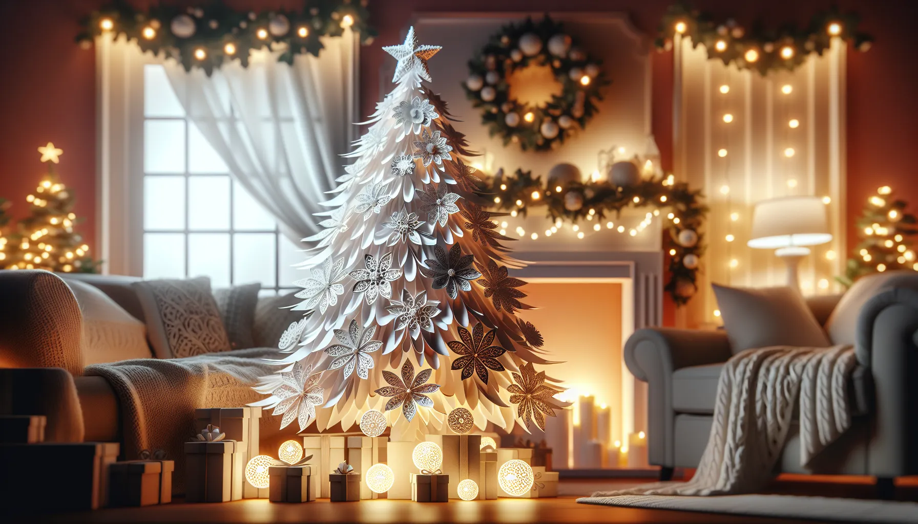 Árvore de Natal de papel