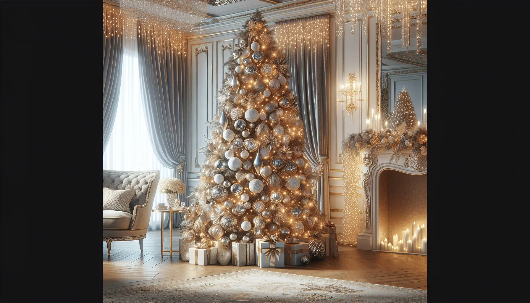 Decorações de Natal elegantes.