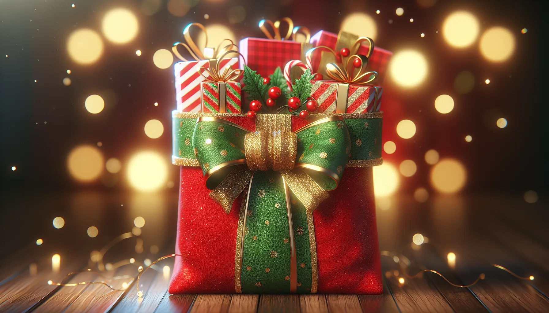 A sacolinha de Natal é um pequeno saco ou bolsa decorada que é usada para presentear pessoas durante a época de Natal. Ela é geralmente feita de tecido ou papel e é preenchida com presentes, doces ou outros itens festivos. A sacolinha de Natal é uma forma popular de compartilhar a alegria e o espírito natalino com amigos, familiares e colegas. É uma tradi